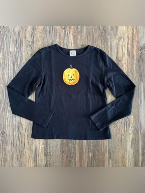 Field Gear L/S Halloween Shirt Womens Small Black Jack-o’-Lantern Spooky Season